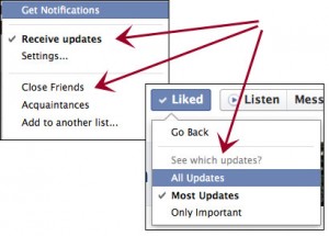 Configurações no Facebook
